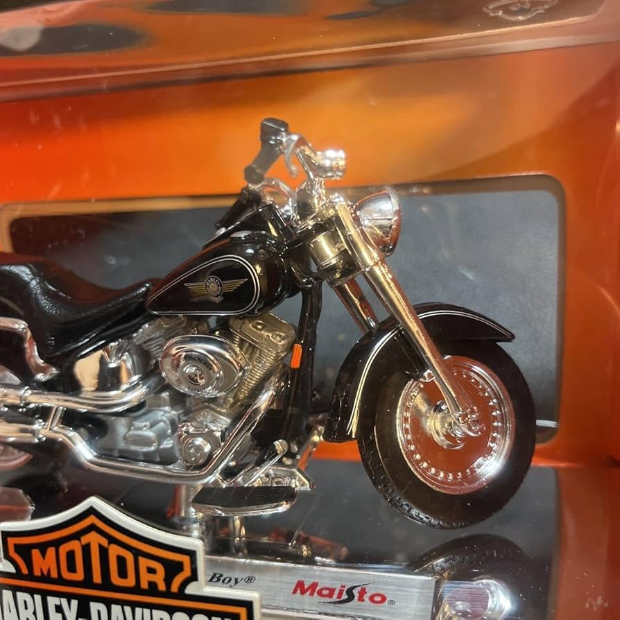 1998FAT BOY ハーレーダビッドソン ガレージ ミニカー 模型 置物 000000035994_ruHHc9d.jpg